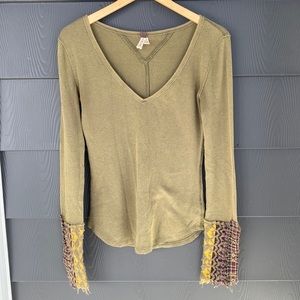 Free People Waffle Thermal Knitted Cuffs